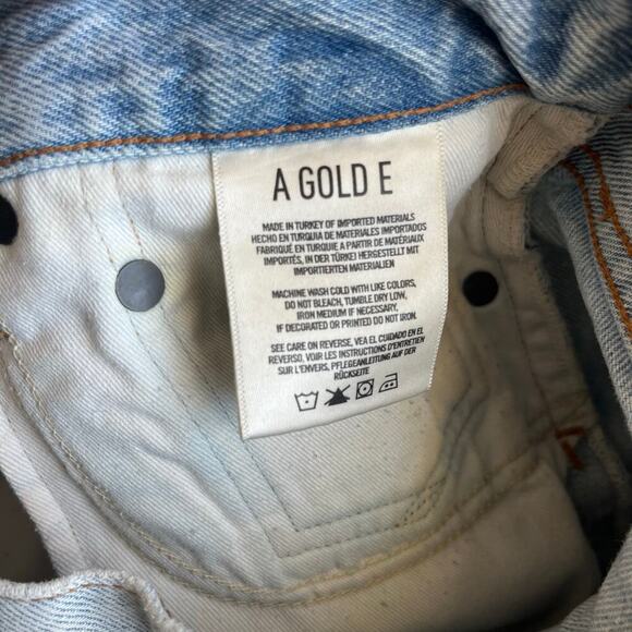 AGOLDE Parker Vintage Cut Off Denim Shorts in Swap Meet Size 24 - Picture 4 of 5